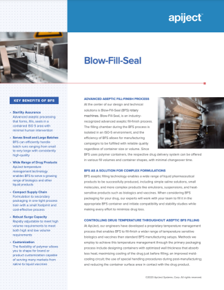 blow fill seal benefits